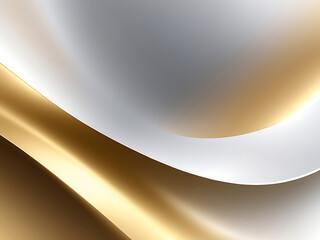 Abstract white gold Gradient background luxury with golden line wave that looks modern blurry background. ai