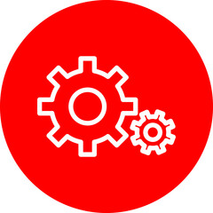 Rich Snippets Line White Circle Red Icon Design