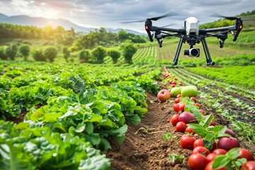 Sustainable farming using wireless smart farming techniques with unmanned aerial vehicles in rural agriculture enhanced by Bluetooth and unmanned aerial vehicles for detailed crop management.