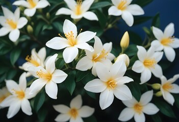 Obraz premium Jasmine flower closeup Realistic Light understand sun light significantly summer flower concept