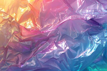 Colorful crumpled foil background,  Texture of crumpled paper