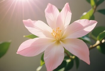 Fototapeta premium Jasmine flower closeup Realistic Light understand sun light significantly summer flower concept