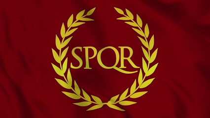 Flag of Roman Empire. High quality 4K resolution.
