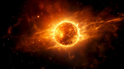 Obraz premium Sun in space