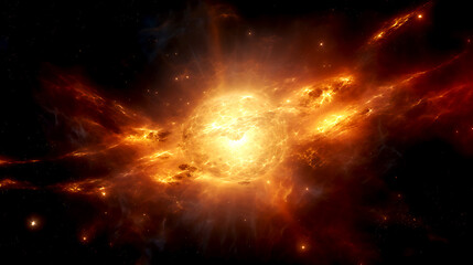 Naklejka premium Sun in space