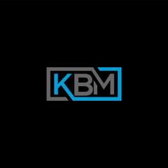 KBM letter logo design on BLACK background. KBM creative initials letter logo concept. KBM letter design.