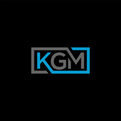 KGM letter logo design on BLACK background. KGM creative initials letter logo concept. KGM letter design.