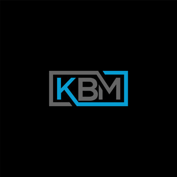 KBM letter logo design on BLACK background. KBM creative initials letter logo concept. KBM letter design.