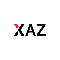 XAZ letter logo design on WHITE background. XAZ creative initials letter logo concept. XAZ letter design.
