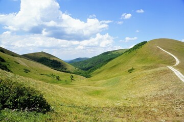 Fototapeta premium landscape with mountains and blue sky