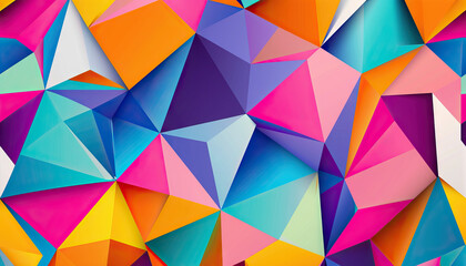 Abstract Background with Colorful Geometric Patterns - Add a playful element to your designs with this abstract background featuring colorful geometric patterns, perfect for creating a fun and lively 