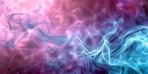Pastel pink and purple smoke on a pink background with AI. Concept Pastel Smoke, Pink Background, AI Technology