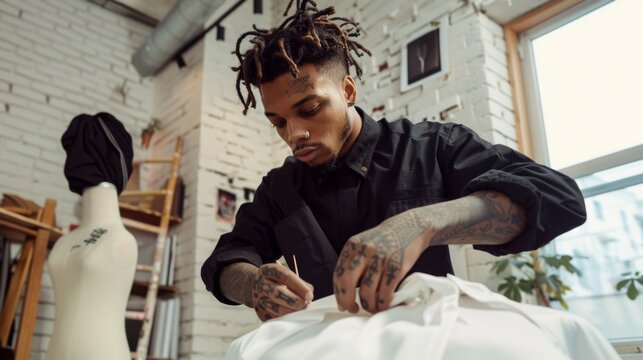 A Tattooed Designer at Work