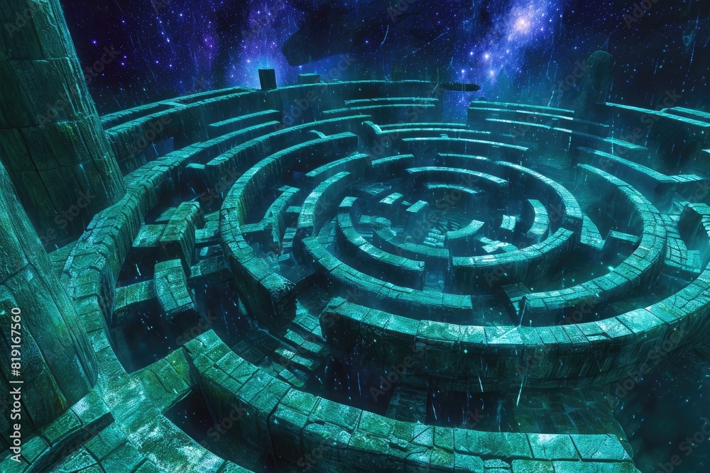 Aufkleber navigate through celestial maze