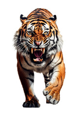 Obraz premium Tiger Image for Stickers, T-Shirt Print, Cap, Mug, Slippers, Mousepad, with Transparent Background PNG