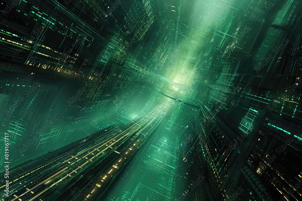 Poster navigate through cyberspace labyrinth