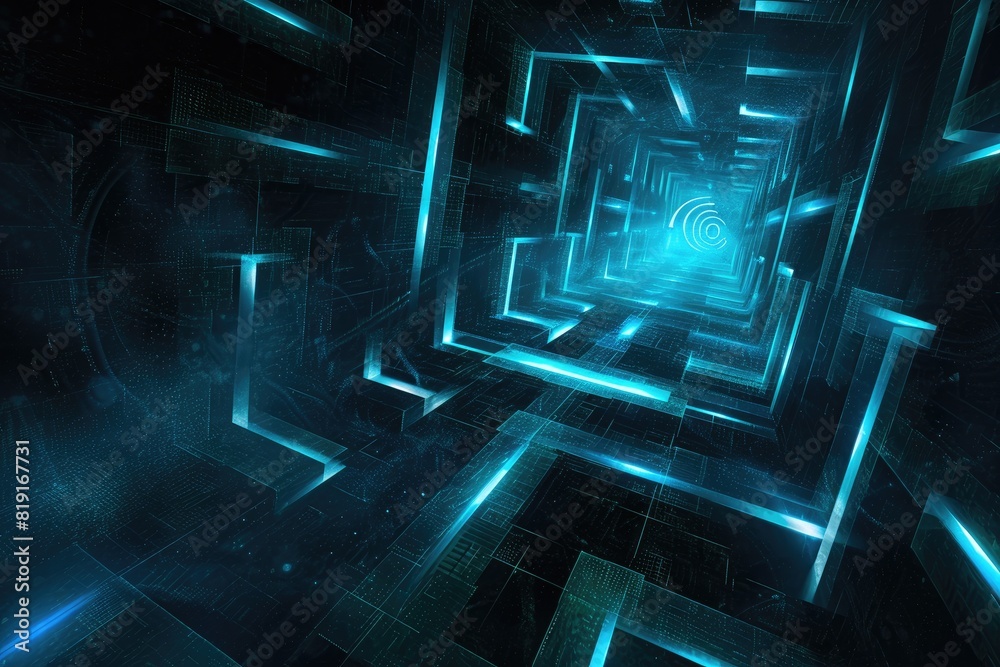Poster navigate through cyberspace labyrinth