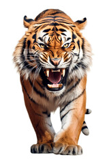 Obraz premium Tiger Image for Stickers, T-Shirt Print, Cap, Mug, Slippers, Mousepad, with Transparent Background PNG