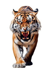 Obraz premium Tiger Image for Stickers, T-Shirt Print, Cap, Mug, Slippers, Mousepad, with Transparent Background PNG