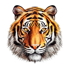 Obraz premium Tiger Image for Stickers, T-Shirt Print, Cap, Mug, Slippers, Mousepad, with Transparent Background PNG