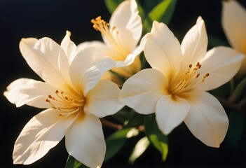 Obraz premium Jasmine flower closeup Realistic Light understand sun light significantly summer flower concept
