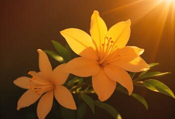 Obraz premium Jasmine flower closeup Realistic Light understand sun light significantly summer flower concept