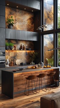 Minimalist elegant Nordic kitchen