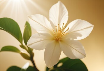 Obraz premium Jasmine flower closeup Realistic Light understand sun light significantly summer flower concept