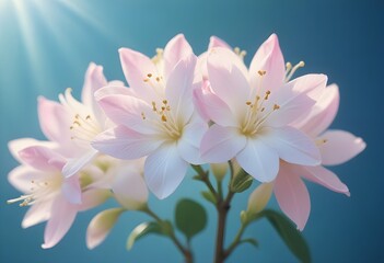 Jasmine flower closeup Realistic Light understand sun light significantly summer flower concept