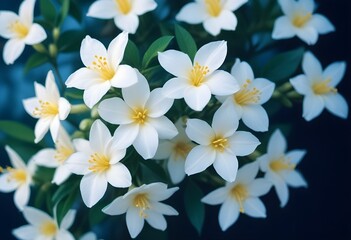 Obraz premium Jasmine flower closeup Realistic Light understand sun light significantly summer flower concept