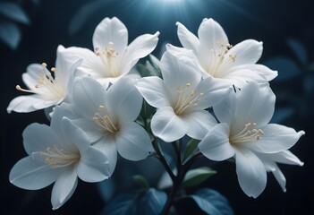 Obraz premium Jasmine flower closeup Realistic Light understand sun light significantly summer flower concept