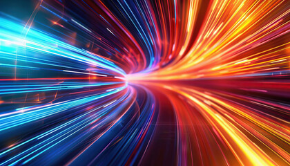 Abstract Background with Dynamic Light Trails - Create a sense of movement and energy with this abstract background featuring dynamic light trails, perfect for futuristic or technology concepts. 