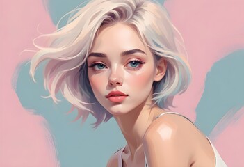 Naklejka premium Woman beauty