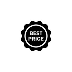 A simple black and white icon depicting a seal or stamp with the text BEST PRICE prominently displayed, signifying an exceptional or competitive pricing offer.