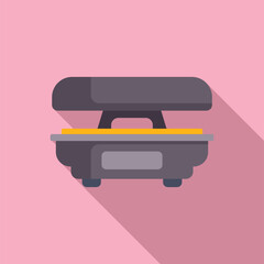 Modern electric grill vector illustration with flat design and contemporary kitchen appliance for cooking and grilling. Perfect for indoor and outdoor use