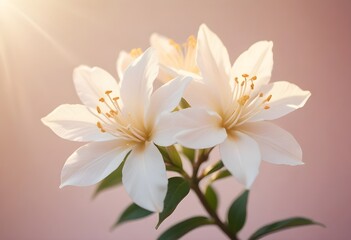 Jasmine flower closeup Realistic Light understand sun light significantly summer flower concept