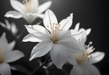 Fototapeta premium Jasmine flower closeup Realistic Light understand sun light significantly summer flower concept