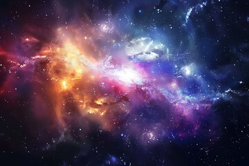 A mesmerizing view of a vibrant galaxy in deep space, full of stars and cosmic wonders