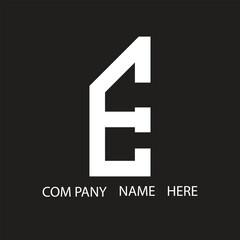 E letter logo design on Black background. E creative initials letter logo concept. E letter design.

