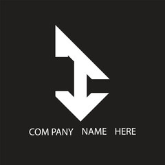 I letter logo design on Black background. I creative initials letter logo concept. I letter design.
