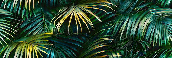 Fototapeta na wymiar Palm leaves background