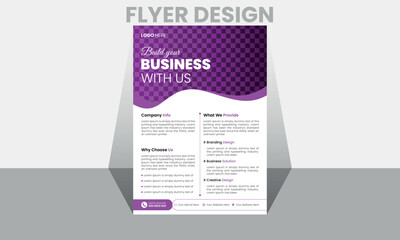 corporate flyer template  and layout design