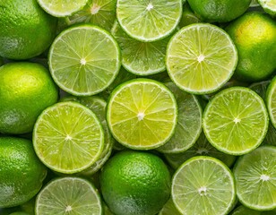 Aufgeschnittene Limetten