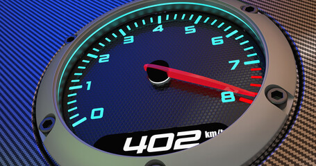 High-speed tachometer. 3D render