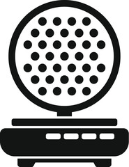 Simplistic illustration of an electric waffle iron, ideal for kitchen appliance concepts
