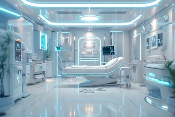 Futuristic Medical Consultation Technology created with Generative AI