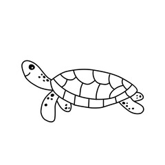 Sea life doodle vector illustration