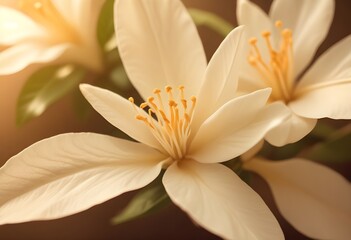 Jasmine flower closeup Realistic Light understand sun light significantly summer season flower concept