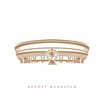 Bharat mandapam golden icon