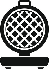 Vector illustration of a waffle maker icon, isolated on a white background
